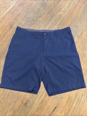 bcg Men's Navy Blue Flat Front Shorts